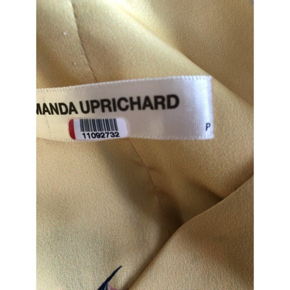 Amanda Uprichard Mccanna Dress Honeysuckle Wrap Maxi Yellow Floral Print XS - Picture 14 of 16